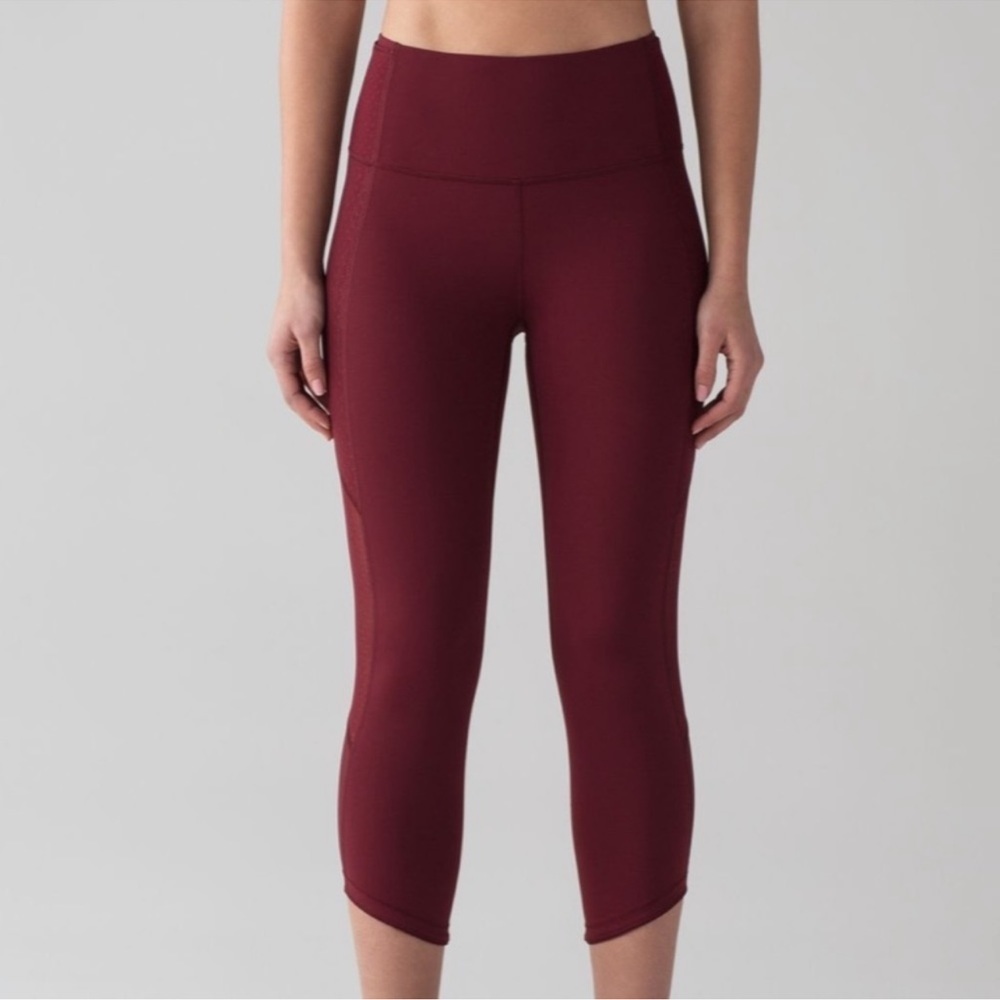 Lululemon Body Con Crop Deep Rouge